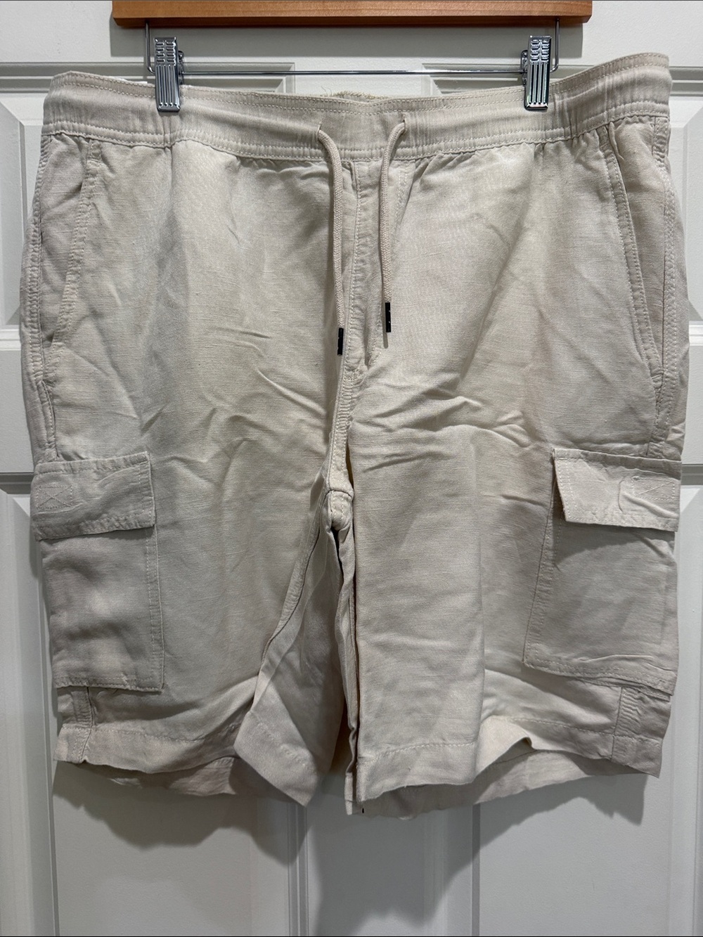 Cubavera Cream Cargo Drawstring Shorts